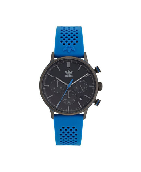 Unisex Chrono Code One Chrono Blue Silicone Strap Watch 40mm