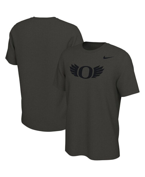 Men's Olive Distressed Oregon Ducks Wings T-shirt
