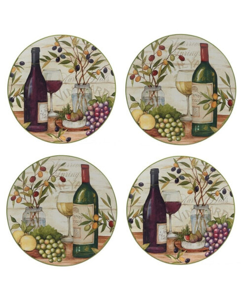 Meadow Brook Vineyard Set of 4 Dinner Plate 10.5"