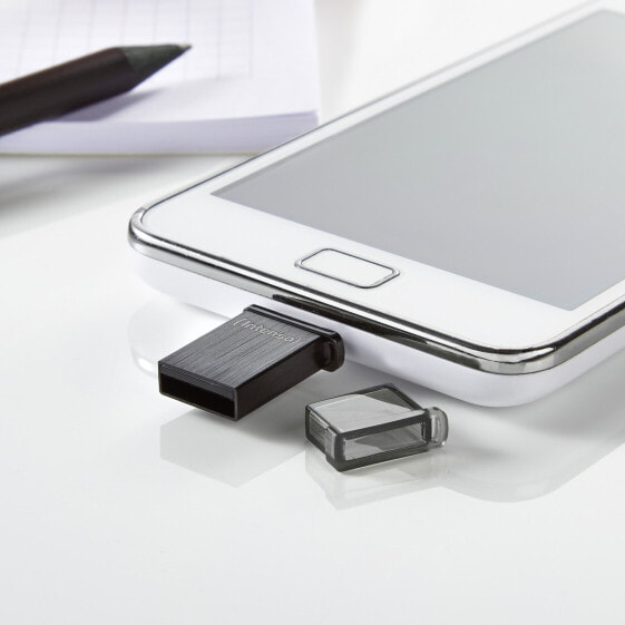 Intenso Mini Mobile Line, 16 GB, USB Type-A / Micro-USB, 2.0, 20 MB/s, Cap, Black