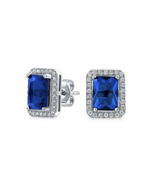 Серьги Bling Jewelry Emerald Cut