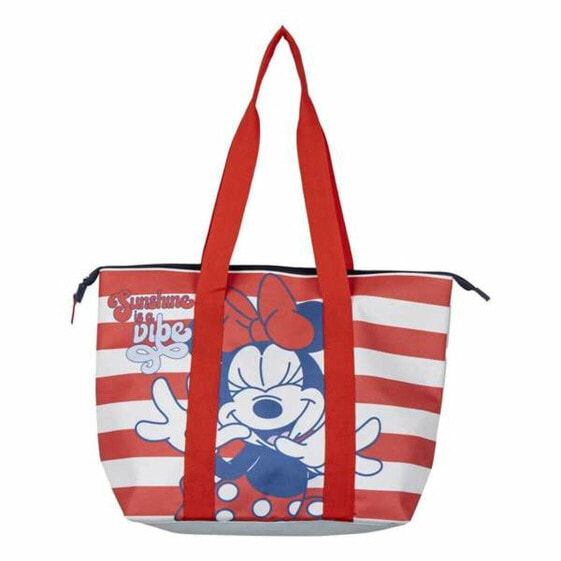 Beach Bag Minnie Mouse White Red 47 x 33 x 15 cm