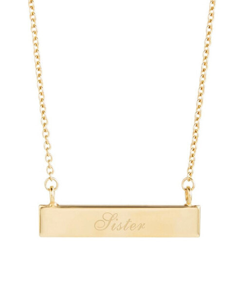 brook & york 14K Gold Plated Sister Bar Necklace