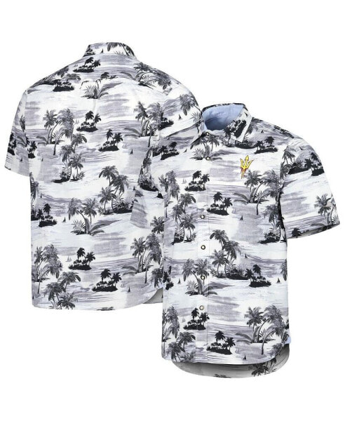 Men's Black Arizona State Sun Devils Tropical Horizons Button-Up Shirt