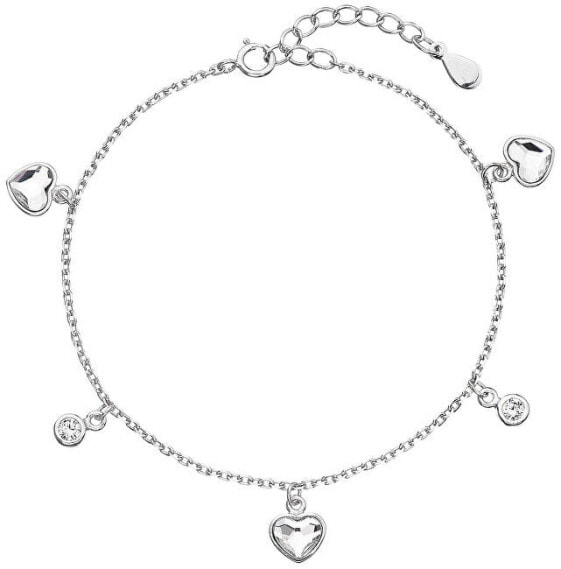 Silver bracelet with pendants with Swarovski 33114.1