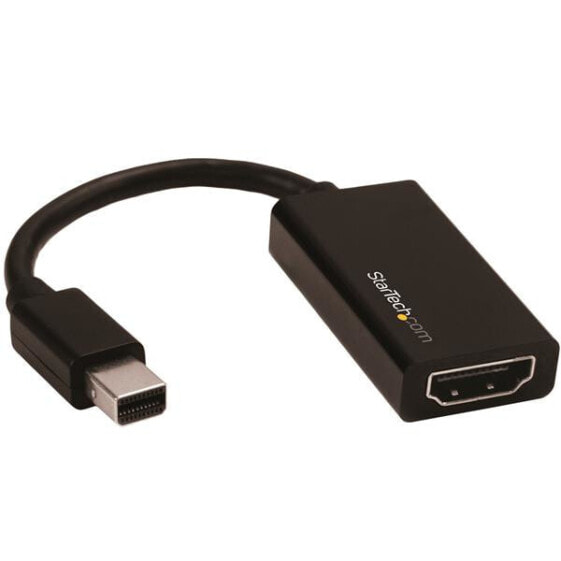 StarTech.com Mini DisplayPort to HDMI Adapter - Active mDP 1.4 to HDMI 2.0 Video Converter - 4K 60Hz - Mini DP or Thunderbolt 1/2 Mac/PC to HDMI Monitor/TV/Display - mDP to HDMI Dongle - 0.148 m - Mini DisplayPort - HDMI - Male - Female - Straight