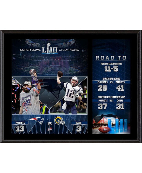 Плакетка сублимационная Fanatics Authentic New England Patriots 12" x 15" Чемпионы Суперкубка LIII