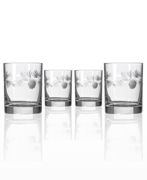 Icy Pine Double Old Fashioned 14Oz - Set Of 4 Glasses