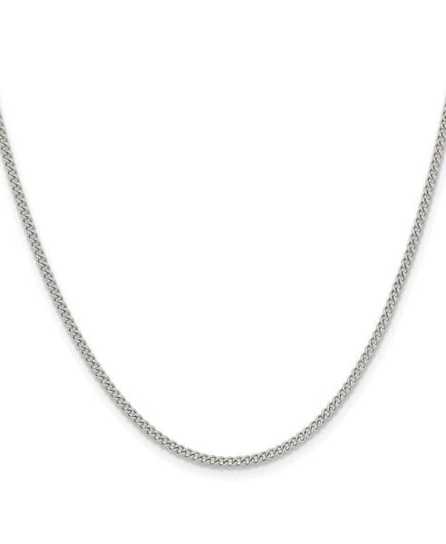 Stainless Steel 2.25mm Round Curb Chain Necklace