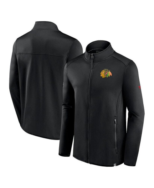 Men's Black Chicago Blackhawks Authentic Pro Full-Zip Jacket