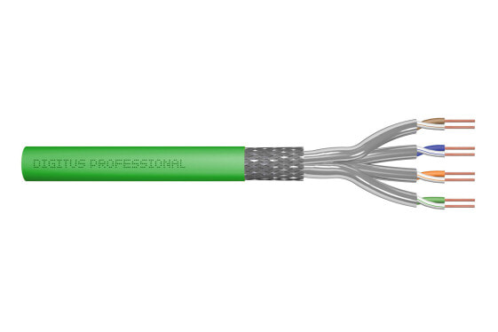DIGITUS CAT 8.2 S/FTP installation cable, 500 m, Simplex, Dca-s2,d1,a1