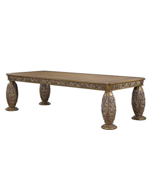 Constantine Dining Table, Brown & Gold Finish