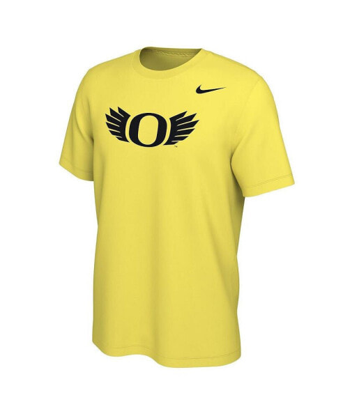 Men's Yellow Distressed Oregon Ducks Wings T-shirt