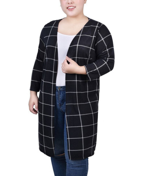 Кардиган женский NY Collection Plus Size 3/4 Sleeve Knit