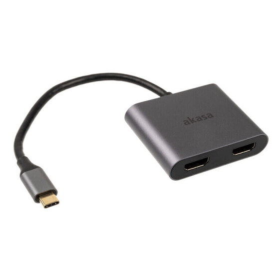 Akasa USB-C auf Dual HDMI MST Adapter - 4K@60Hz, 4K@30Hz dual