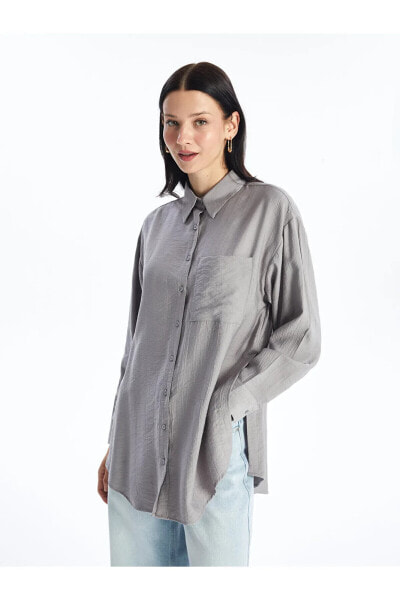 Рубашка длинная LC Waikiki LCW Düz Oversize для женщин