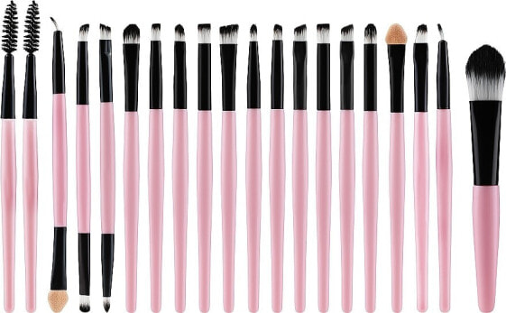 Make-up-Pinselset schwarz-rosa 20 St.