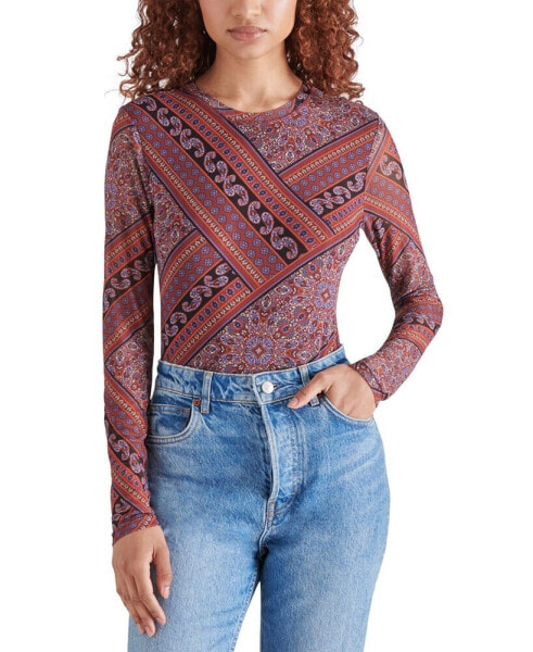 Women's Paisley Long-Sleeve Bodysuit