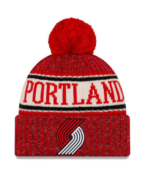 Men's Red Portland Trail Blazers Sport Cuffed Knit Hat with Pom