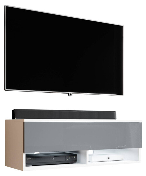 TV-Schrank Alyx 100 cm Weiß mit LED