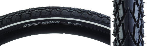 Kenda Kwick Drumlin Tire - 700 x 45, Clincher, Wire, Black/Reflective, 60tpi