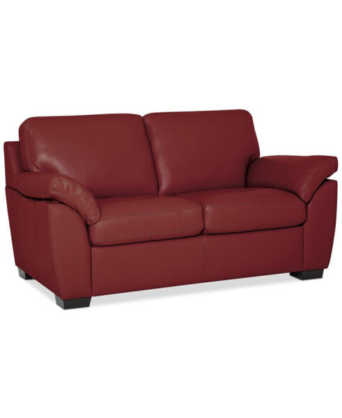 Lothan 64" Leather Loveseat, Created for Macy's