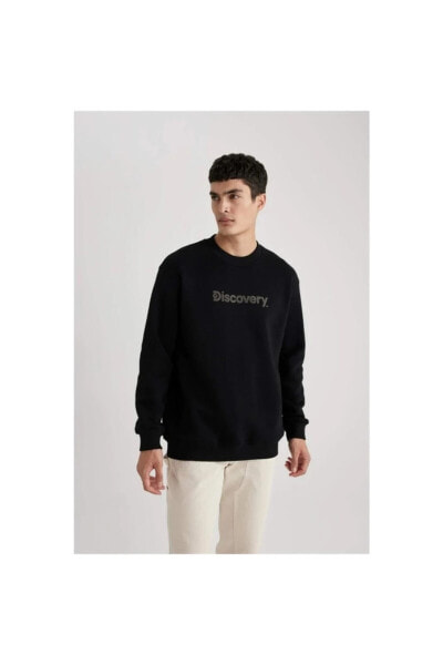 Erkek Sweatshirt Siyah B4101ax/bk81