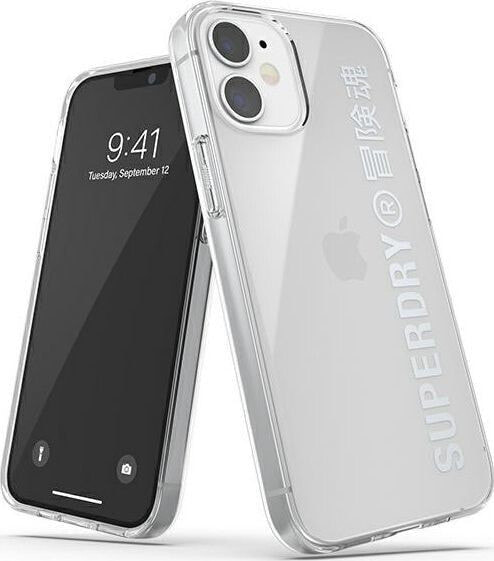 Чехол для iPhone 12 mini Dr Nona SuperDry Snap Clear Case серебристый 42590