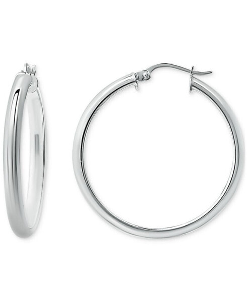 Polished Small Hoop Earrings in Sterling Silver, 20mm, Created for Macy's