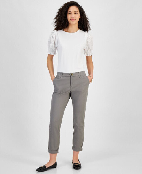 Women's TH Flex Hampton Cuffed Chino Straight-Leg Pants, Created for Macy's