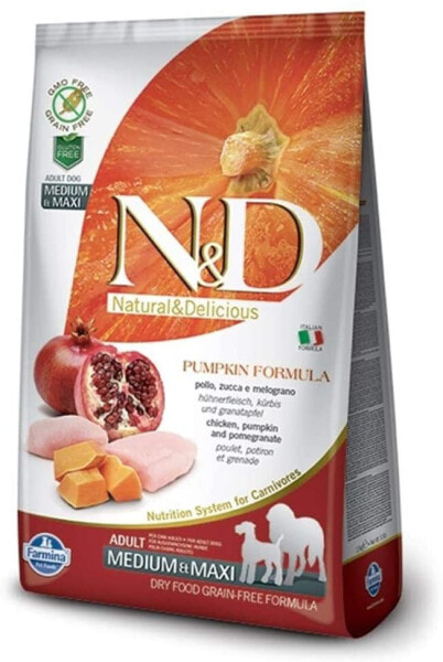 Farmina N&D Grain Free Adult Medium/Maxi Pumpkin, Chicken & Pomegranate for Adults Dogs Medium and Large Breeds Kilograms: 12.0 kg