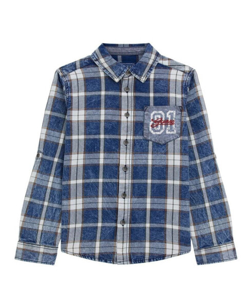 Big Boys Long Sleeve Flannel Shirt