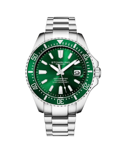 Часы Stuhrling Aquadiver Green Dial 42mm Watch