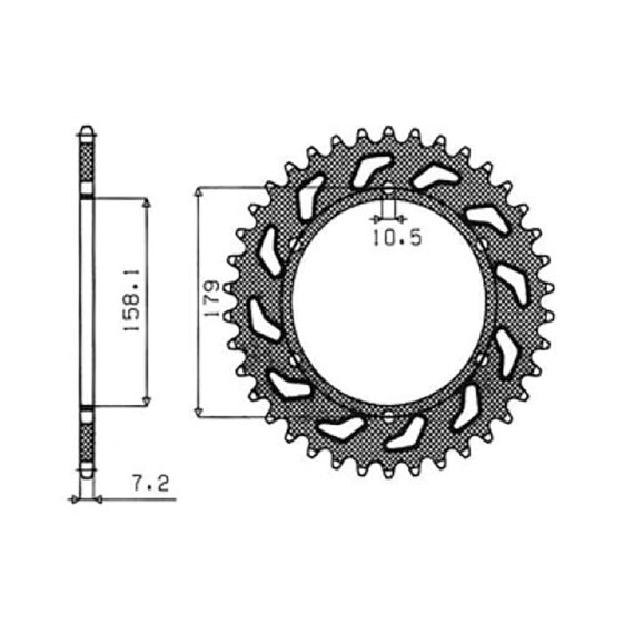 SUNSTAR SPROCKETS 525 Pitch 1-4698-45 Steel Rear Sprocket