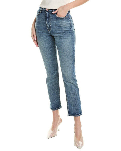 Ganni Cutye Mid Blue Vintage Super High Rise Slim Crop Jean Women's