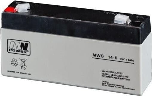 MW Power Pb 6V 14Ah bezobsługowy (waga 1.9kg, max. prąd ład. 4.2A)