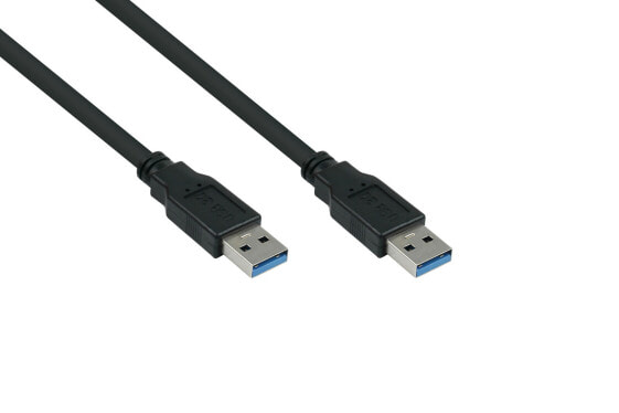 Good Connections UK30P-AA-018S, 1.8 m, USB A, USB A, USB 3.2 Gen 1 (3.1 Gen 1), 5000 Mbit/s, Black