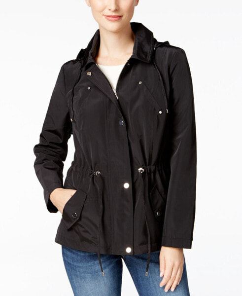 Petite Water-Resistant Hooded Anorak Jacket, Created for Macy's