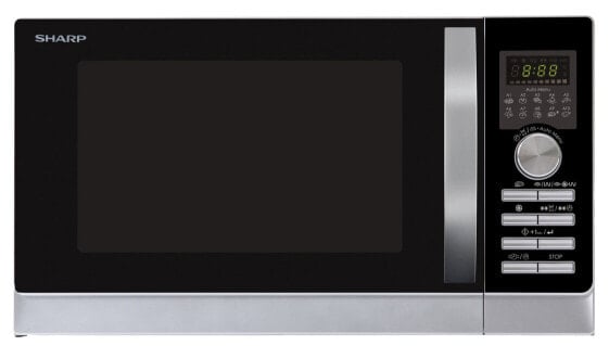 Микроволновая печь шарп Kombinovaný mikrovlnný ohřívač 25 л 900 Вт 1100 Вт - серебро - кнопки, регулятор - белый