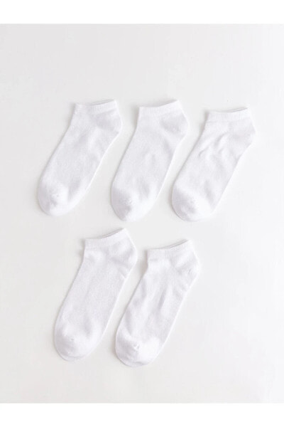 Kadın Düz Patik Çorap 5'li Paket