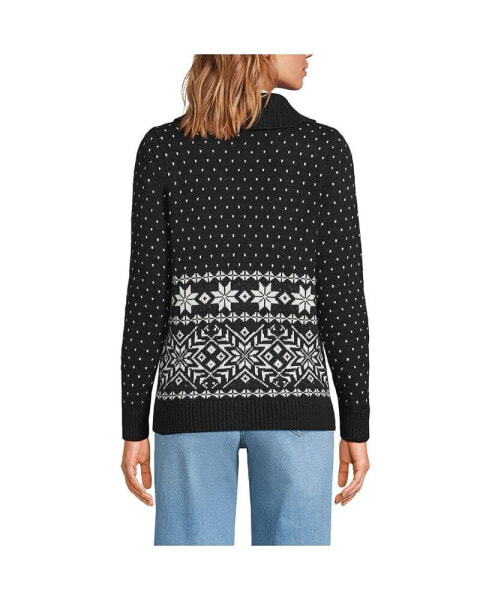 Women's Cozy Lofty Jacquard Shawl Cardigan Sweater