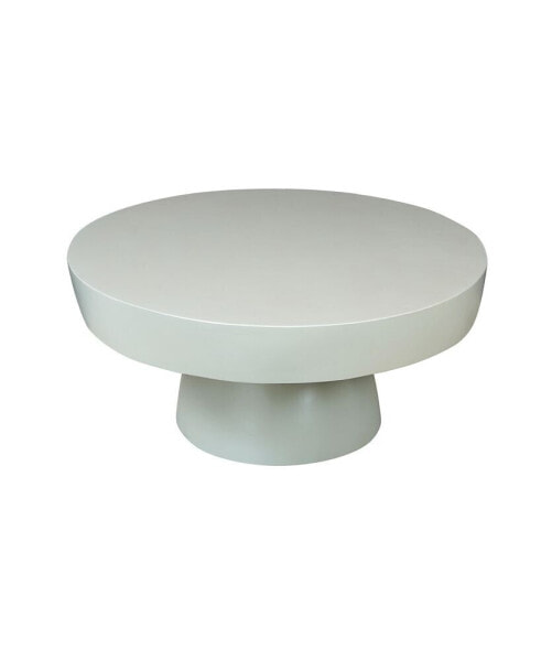 Premium Oval White Wooden Coffee Table