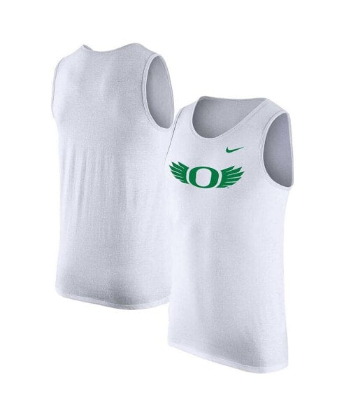 Men's White Oregon Ducks Tank Top