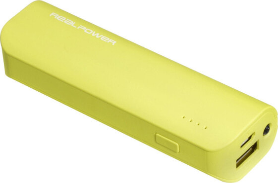 Powerbank Realpower PB-2600 2600mAh Żółty