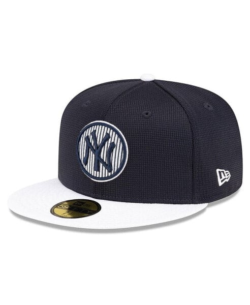 Бейсболка с застежкой под размер кепка New Era New York Yankees 59FIFTY, синего цвета, 2024 год