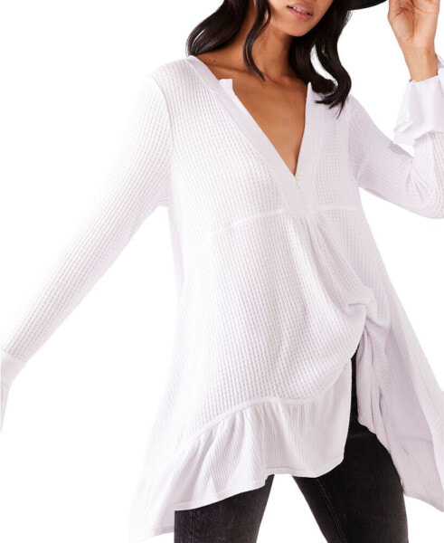 Women's Olivia Flare-Sleeve Waffle Knit Tunic