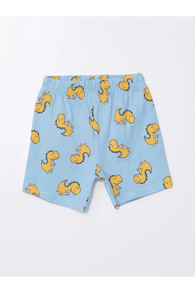 Beli Lastikli Erkek Bebek Şort Pijama Alt