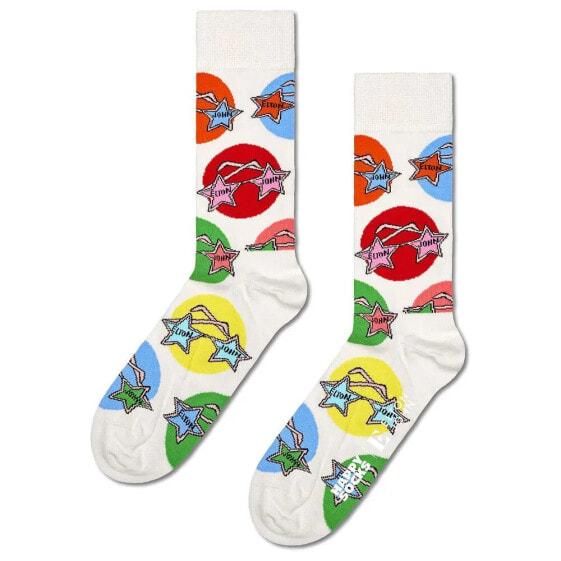 HAPPY SOCKS Elton Glasses crew socks