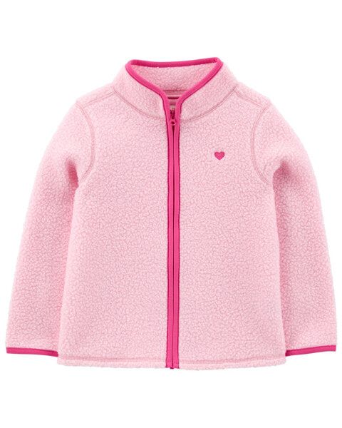 Baby Embroidered Teddy-Fleece Jacket 12M