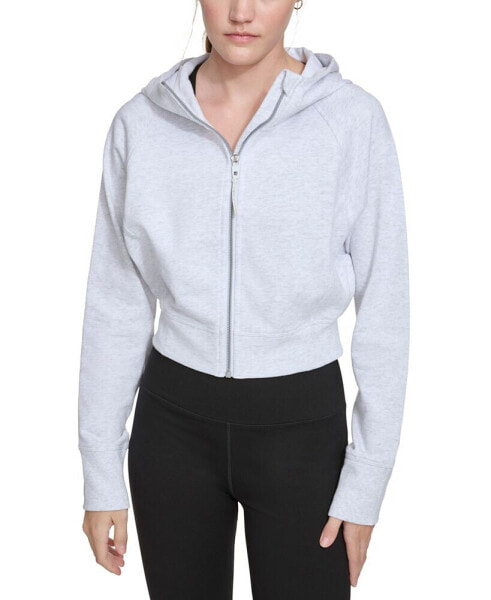 Women's Zippered Cropped Hoodie